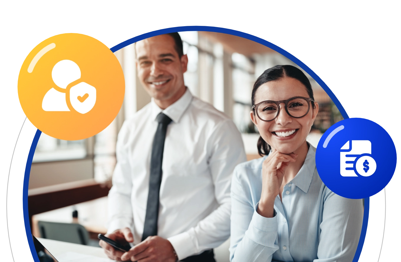 Accountants working at office