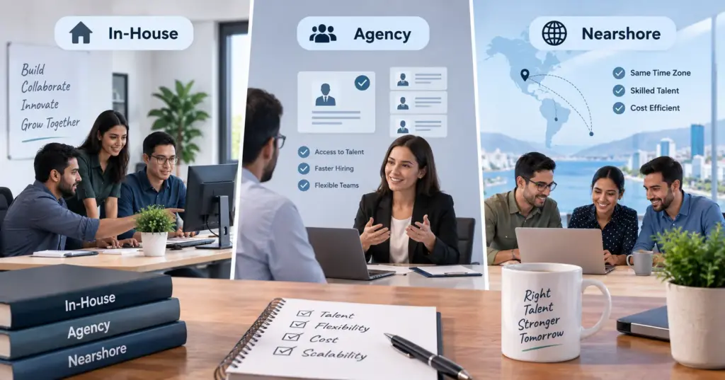 IT Staffing Services Explained In-House vs. Agency vs. Nearshore